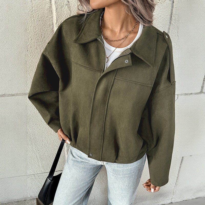 Lovelysboutique relaxed jacket baggy casual loose fit long sleeve women