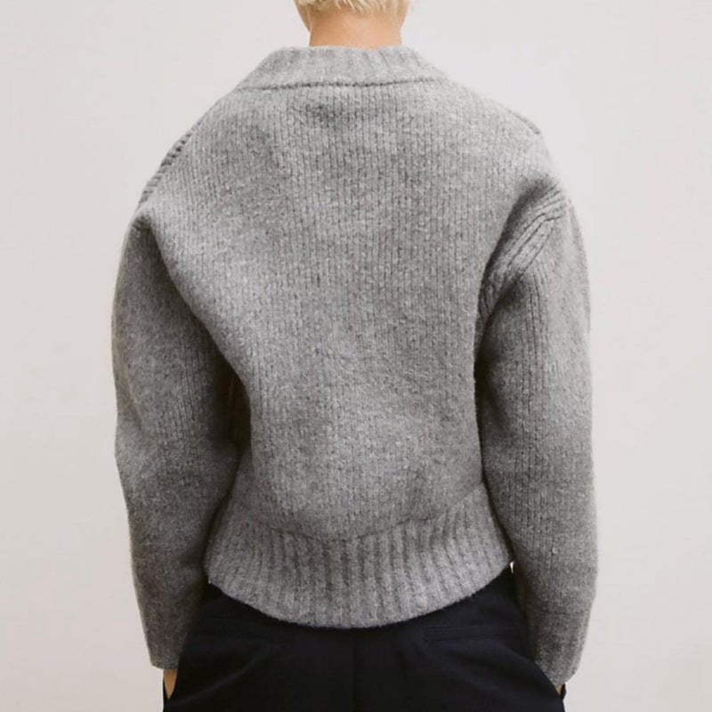 Vintage Sweater Coat: Artistic Style | Lovelys - Gray - S | lovelys