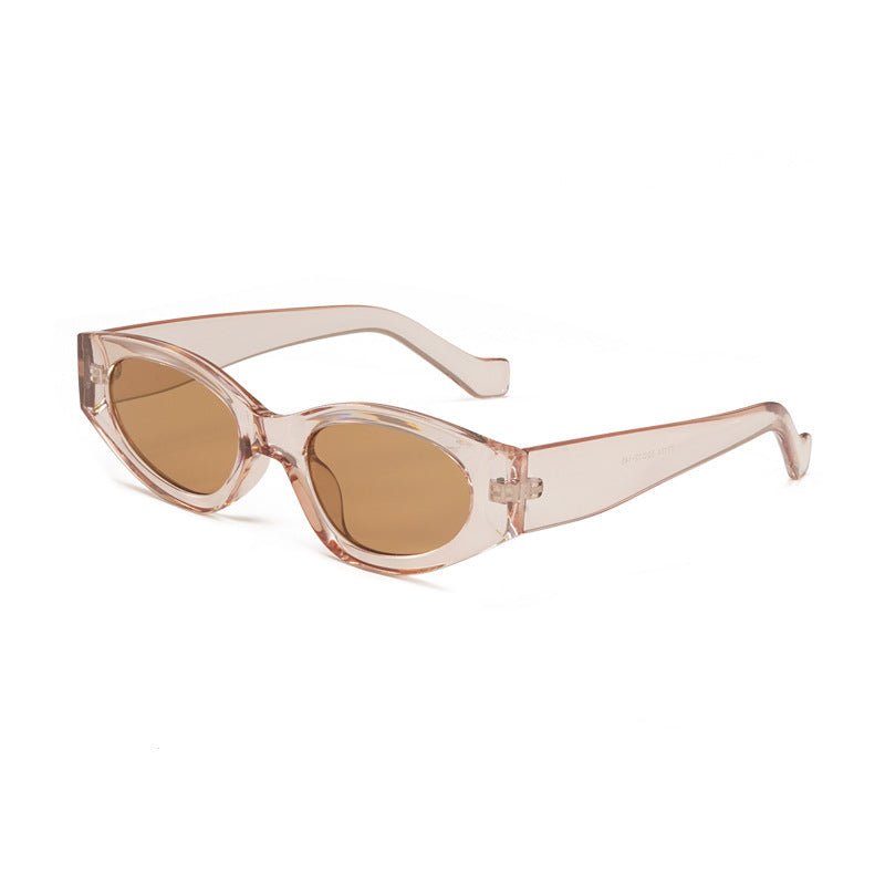 Lovelysboutique transparent brown sunglasses polygon square frame fashion women
